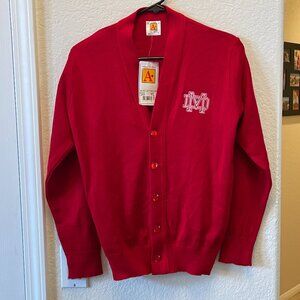 A+ brand red cardigan